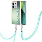 For Xiaomi Redmi Note 13 Pro 5G Global Electroplating Dual-side IMD Phone Case with Lanyard(Smile) - 1