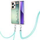 For Xiaomi Redmi Note 13 Pro+ 5G Electroplating Dual-side IMD Phone Case with Lanyard(Smile) - 1