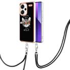 For Xiaomi Redmi Note 13 Pro+ 5G Electroplating Dual-side IMD Phone Case with Lanyard(Natural Growth) - 1