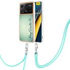 For Xiaomi Poco X6 Pro Electroplating Dual-side IMD Phone Case with Lanyard(Smile) - 1