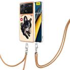 For Xiaomi Redmi K70E Electroplating Dual-side IMD Phone Case with Lanyard(Lucky Dog) - 1