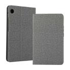 For Huawei MatePad T8 / C3 8 inch Voltage Craft Cloth TPU Horizontal Flip Leather Case with Holder(Grey) - 1
