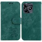 For Realme C53 / Narzo N53 Little Tiger Embossed Leather Phone Case(Green) - 1