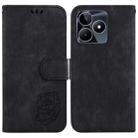 For Realme C53 / Narzo N53 Little Tiger Embossed Leather Phone Case(Black) - 1