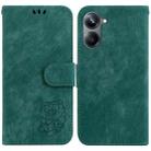 For Realme 10 Pro 5G Little Tiger Embossed Leather Phone Case(Green) - 1