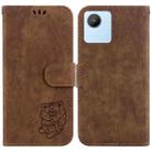 For Realme C30 / C30s / Narzo 50i Little Tiger Embossed Leather Phone Case(Brown) - 1