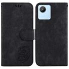 For Realme C30 / C30s / Narzo 50i Little Tiger Embossed Leather Phone Case(Black) - 1