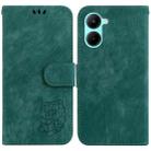 For Realme C33 Little Tiger Embossed Leather Phone Case(Green) - 1