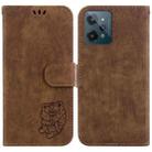 For Realme C31 Little Tiger Embossed Leather Phone Case(Brown) - 1