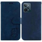 For Realme C31 Little Tiger Embossed Leather Phone Case(Dark Blue) - 1