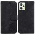 For Realme C35 Little Tiger Embossed Leather Phone Case(Black) - 1