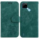 For Realme C21Y Little Tiger Embossed Leather Phone Case(Green) - 1