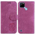 For Realme C21Y Little Tiger Embossed Leather Phone Case(Rose Red) - 1