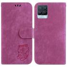 For Realme 8 / 8 Pro Little Tiger Embossed Leather Phone Case(Rose Red) - 1