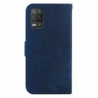 For Realme 8 5G Global / V13 5G Little Tiger Embossed Leather Phone Case(Dark Blue) - 3