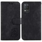 For Realme 8 5G Global / V13 5G Little Tiger Embossed Leather Phone Case(Black) - 1