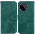 For Realme 11 4G Global Little Tiger Embossed Leather Phone Case(Green) - 1