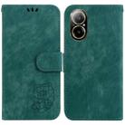 For Realme C67 4G Global Little Tiger Embossed Leather Phone Case(Green) - 1