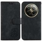 For Realme 12 Pro+ Global Little Tiger Embossed Leather Phone Case(Black) - 1