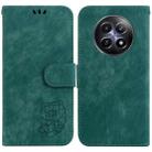 For Realme 12 5G Little Tiger Embossed Leather Phone Case(Green) - 1