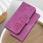 For Realme 12+ Little Tiger Embossed Leather Phone Case(Rose Red) - 2