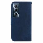 For Realme C65 4G Little Tiger Embossed Leather Phone Case(Dark Blue) - 3