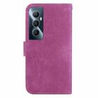 For Realme C65 4G Little Tiger Embossed Leather Phone Case(Rose Red) - 3