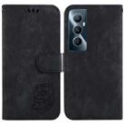 For Realme C65 4G Little Tiger Embossed Leather Phone Case(Black) - 1