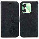 For Realme C61 / C63 / Note 60 Little Tiger Embossed Leather Phone Case(Black) - 1