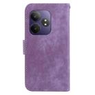 For Realme GT 6 / GT 6T / GT Neo6 Little Tiger Embossed Leather Phone Case(Purple) - 3