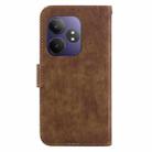 For Realme GT 6 / GT 6T / GT Neo6 Little Tiger Embossed Leather Phone Case(Brown) - 3