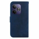 For Realme GT 6 / GT 6T / GT Neo6 Little Tiger Embossed Leather Phone Case(Dark Blue) - 3