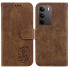 For Realme C75 Little Tiger Embossed Leather Phone Case(Brown) - 1