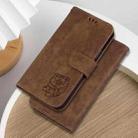 For Realme 13+ Global Little Tiger Embossed Leather Phone Case(Brown) - 2