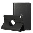 For Huawei MatePad T8 / C3 8 inch Litchi Texture Horizontal Flip 360 Degrees Rotation Leather Case with Holder(Black) - 1