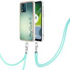 For Motorola Moto E13 Electroplating Dual-side IMD Phone Case with Lanyard(Smile) - 1