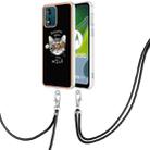 For Motorola Moto E13 Electroplating Dual-side IMD Phone Case with Lanyard(Natural Growth) - 1