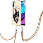 For Motorola Moto E20 / E30 / E40 Electroplating Dual-side IMD Phone Case with Lanyard(Lucky Dog) - 1