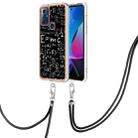 For Motorola Moto G Play 2023 Electroplating Dual-side IMD Phone Case with Lanyard(Equation) - 1
