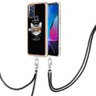 For Motorola Moto G Play 2023 Electroplating Dual-side IMD Phone Case with Lanyard(Natural Growth) - 1