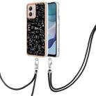 For Motorola Moto G53 / G13 / G23 Electroplating Dual-side IMD Phone Case with Lanyard(Equation) - 1