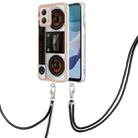 For Motorola Moto G53 / G13 / G23 Electroplating Dual-side IMD Phone Case with Lanyard(Retro Radio) - 1