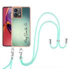 For Motorola Moto G84 Electroplating Dual-side IMD Phone Case with Lanyard(Smile) - 1