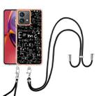 For Motorola Moto G84 Electroplating Dual-side IMD Phone Case with Lanyard(Equation) - 1