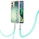For Motorola Moto G54 Electroplating Dual-side IMD Phone Case with Lanyard(Smile) - 1