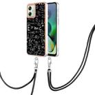 For Motorola Moto G54 Electroplating Dual-side IMD Phone Case with Lanyard(Equation) - 1