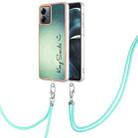 For Motorola Moto G14 Electroplating Dual-side IMD Phone Case with Lanyard(Smile) - 1