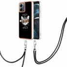 For Motorola Moto G14 Electroplating Dual-side IMD Phone Case with Lanyard(Natural Growth) - 1