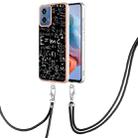 For Motorola Moto G34 Electroplating Dual-side IMD Phone Case with Lanyard(Equation) - 1