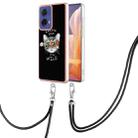 For Motorola Moto G85 Electroplating Dual-side IMD Phone Case with Lanyard(Natural Growth) - 1